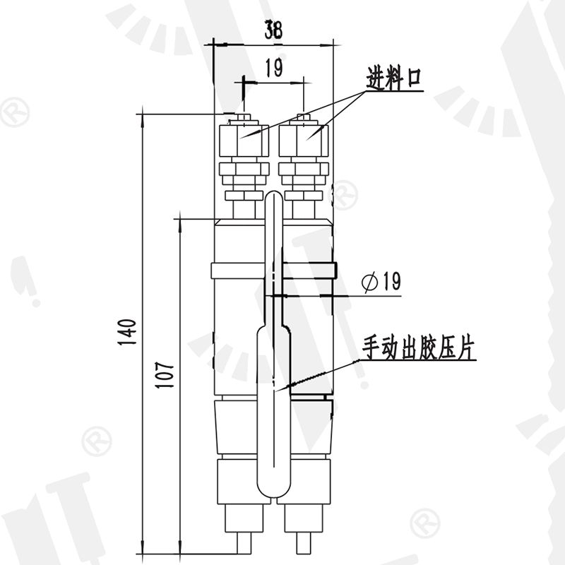 手动双液点胶阀